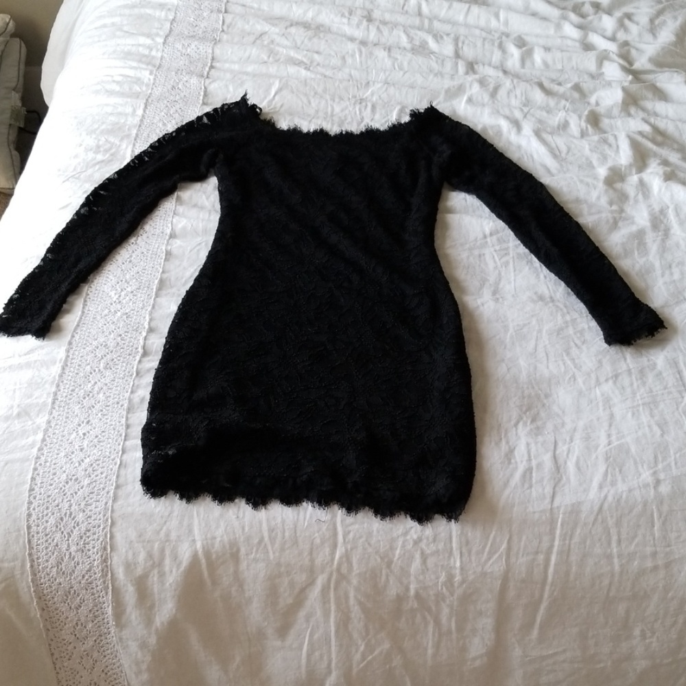 Black lace dress